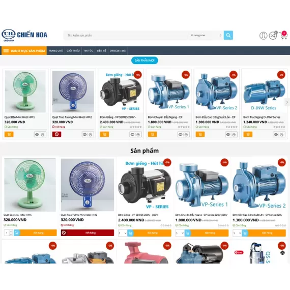 Chienhoa.com - Website thương mại phân phối và cung cấp vật tư ngành điện nước