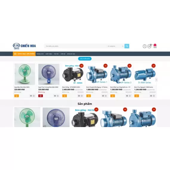 Chienhoa.com - Website thương mại phân phối và cung cấp vật tư ngành điện nước